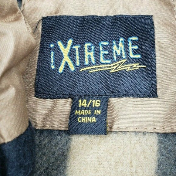 iXtreme Boys Brown Plaid Interior Full Zip Jacket With Skully Hat Included - Picture 5 of 12